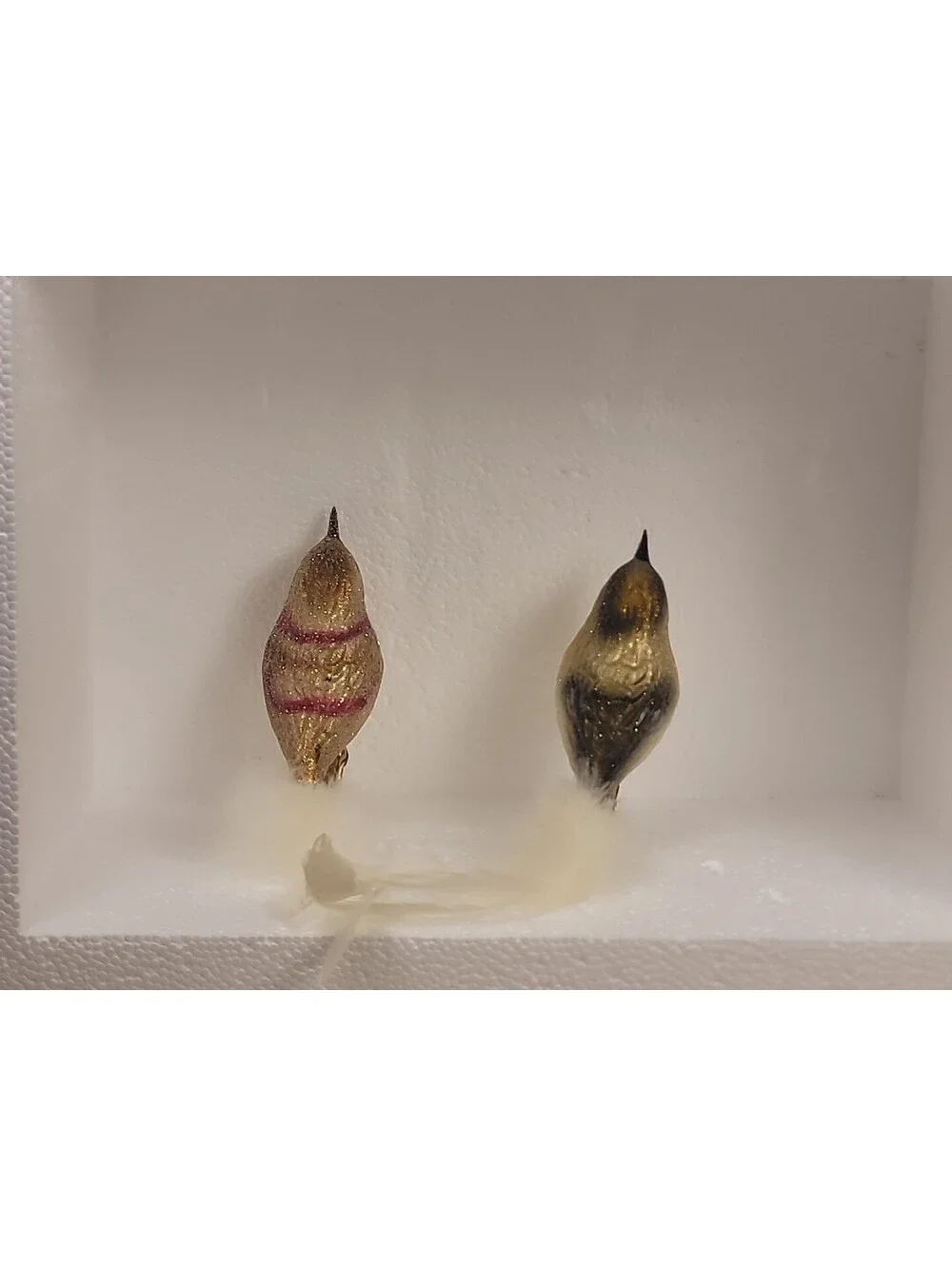Vintage Mercury Hand Blown Glass Clip On Bird Christmas Ornaments Made In Poland